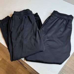 Men’s Gymshark 2 Pairs Black Jogger Sweat Pants- Size Large